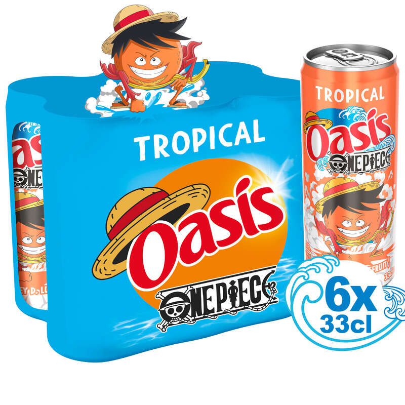 Oasis Tropical boisson aux Fruits Pack Canettes 6x33cl