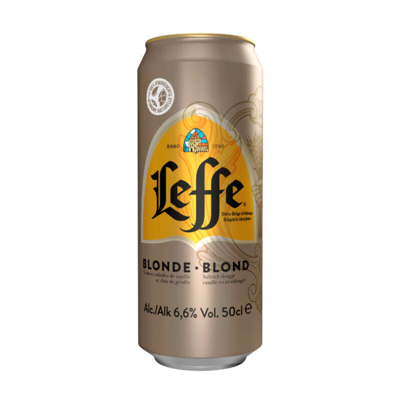 Leffe Bière blonde abbaye en canette 50cl