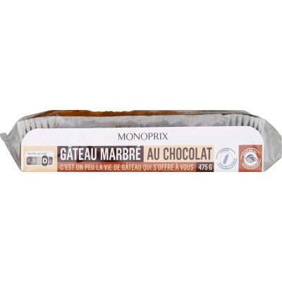 Monoprix Gâteau Marbré Au Chocolat 475G