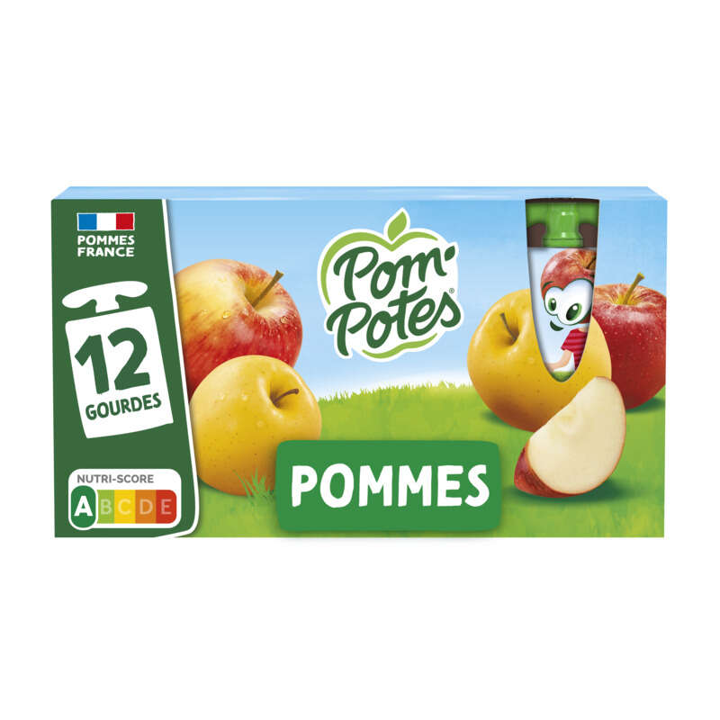 Pom'Potes Compote Pomme Le Pack De 12x90g