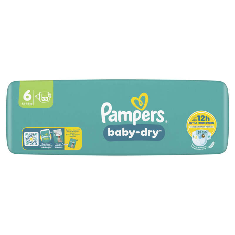 Pampers Baby-Dry Couches Taille 6 x33