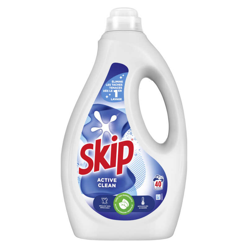 Skip Lessive Liquide Active Clean 40 Lavages 1,68L