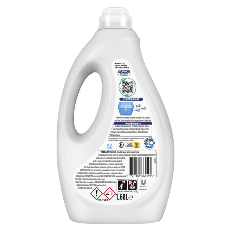 Skip Lessive Liquide Active Clean 40 Lavages 1,68L