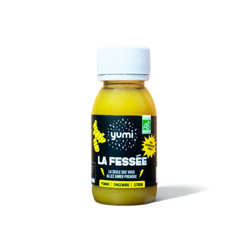 Yumi Shot de gingembre Bio pressé à froid La Fessée 60ml