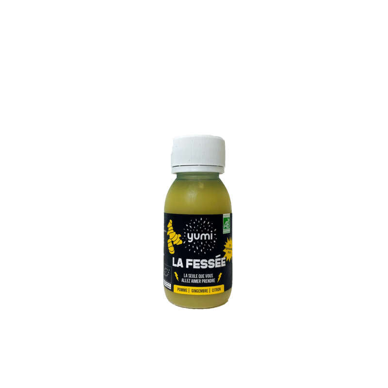 Yumi Shot de gingembre Bio pressé à froid La Fessée 60ml
