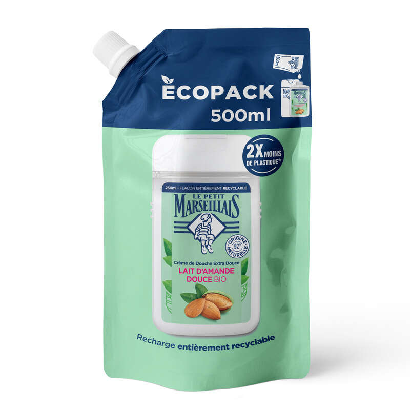 Le Petit Marseillais Recharge Lait d'amande Bio 500ml