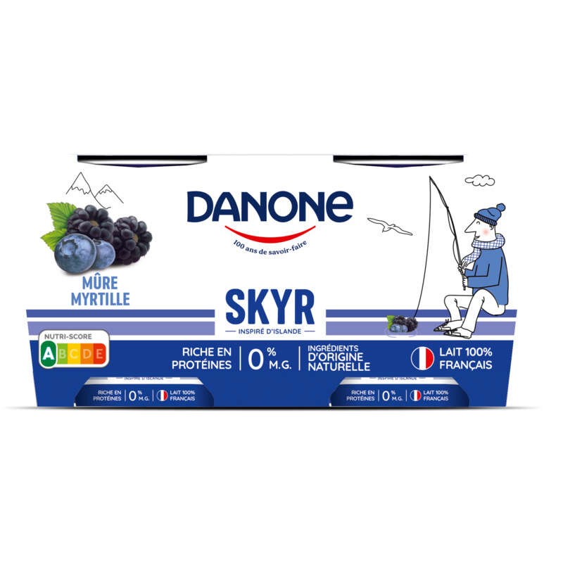 Danone Skyr Mûre myrtille 2x145g