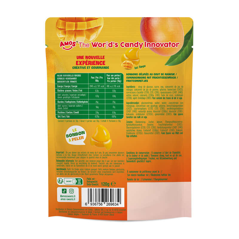 Amos Bonbon à peler mangue 120g