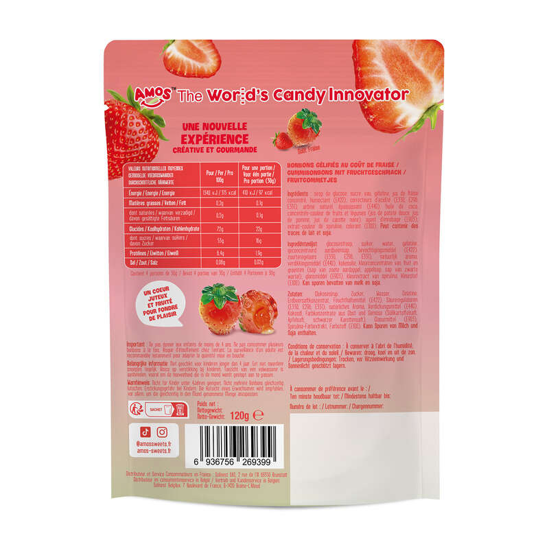 Amos Fruits fraise 120g