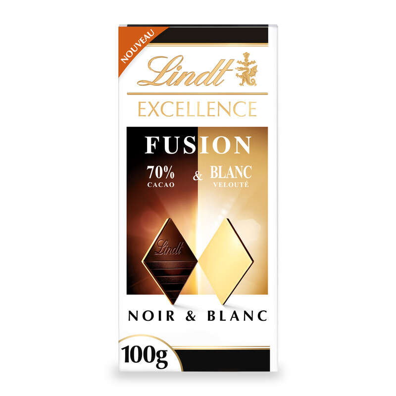 Lindt Excellence Fusion Noir 70% Et Blanc 100g