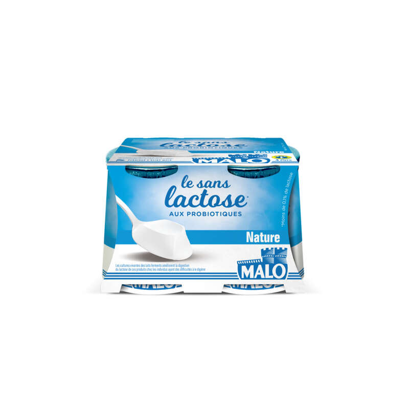 Malo Yaourt Sans Lactose Nature 4x125g