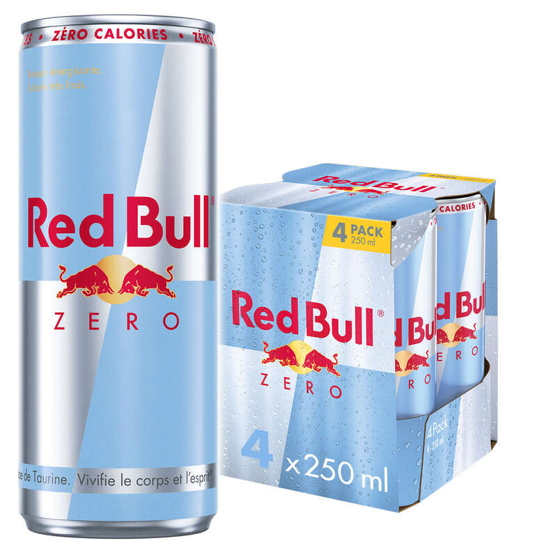 Red Bull boisson énergisante Zéro 4x25cl