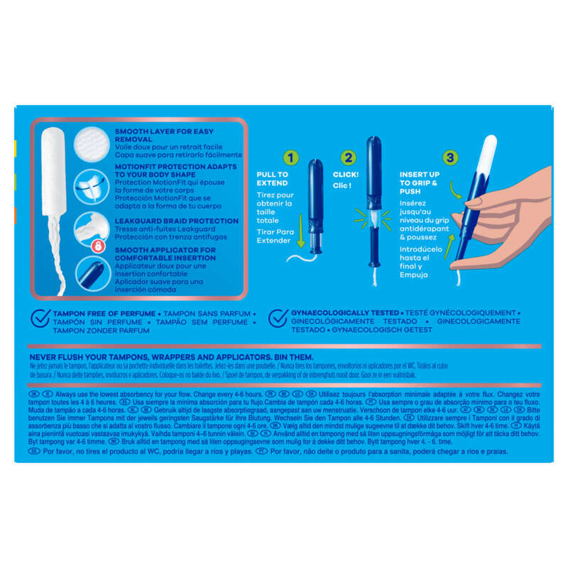 Tampax Pearl Compak Super Tampons Avec Applicateur x36
