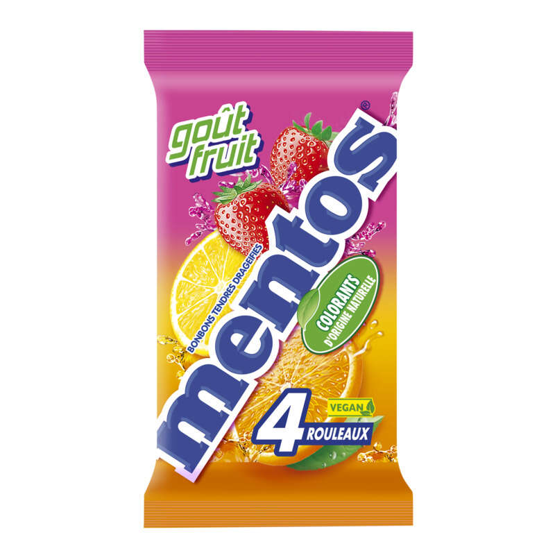 Mentos Chewy Dragées Au Fruits 152g