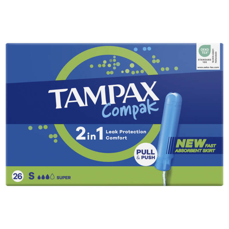 Tampax Compak Super Tampons Avec Applicateur x26