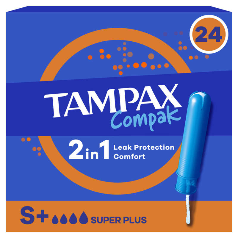 Tampax Compak Super Plus Tampons Avec Applicateur x24