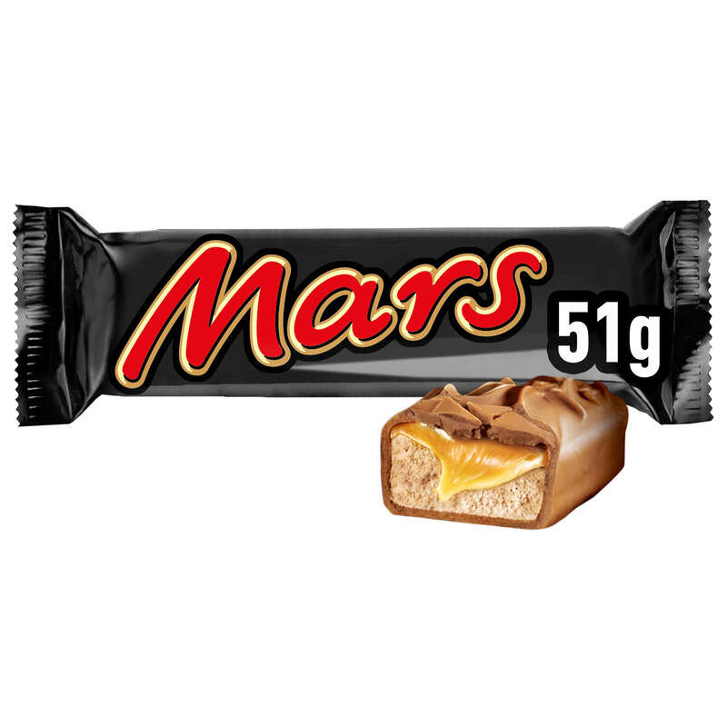 Mars Barre Chocolatée Fourrée Au Caramel 51 g