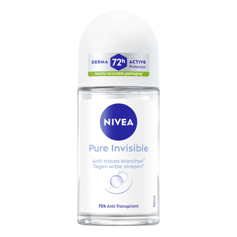 Nivea Déodorant Bille Anti-transpirant 72H Pure Invisible 50ml