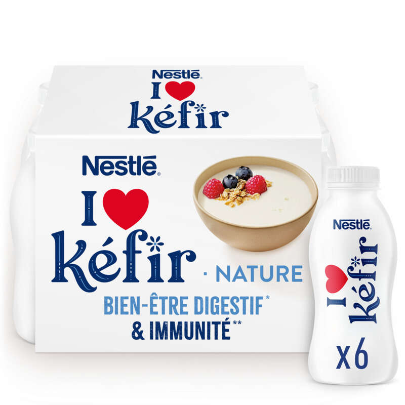 Nestlé I Love Kéfir à Boire Nature 6x100g