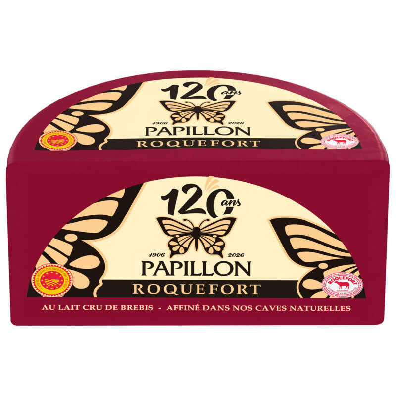Papillon Roquefort Pur Brebis Aop Coupe Demi Pain Verticale 32M MG 1,35kg