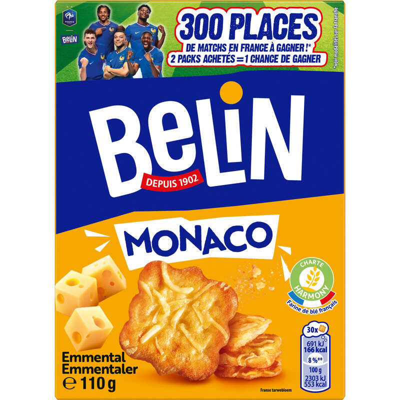 Belin Crackers Monaco Emmental 110g