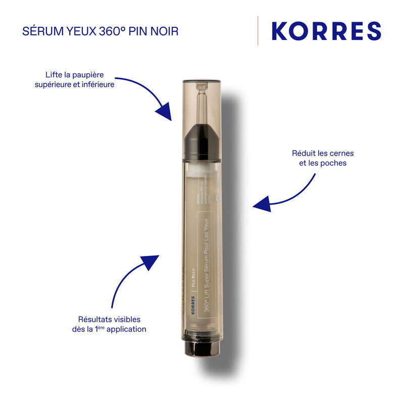 Korres Super Sérum Yeux Liftant 360° Pin Noir 15ml