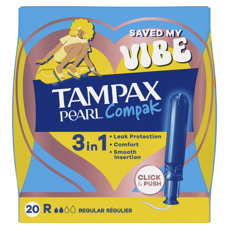 Tampax Pearl Compak Régulier Tampons Avec Applicateur x20