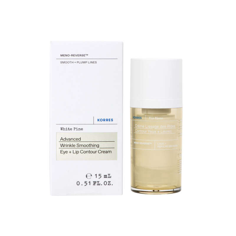 Korres Crème contour Yeux et Lèvres Anti-Rides & Redensifiant Post-Ménopause Pin Blanc 15ml