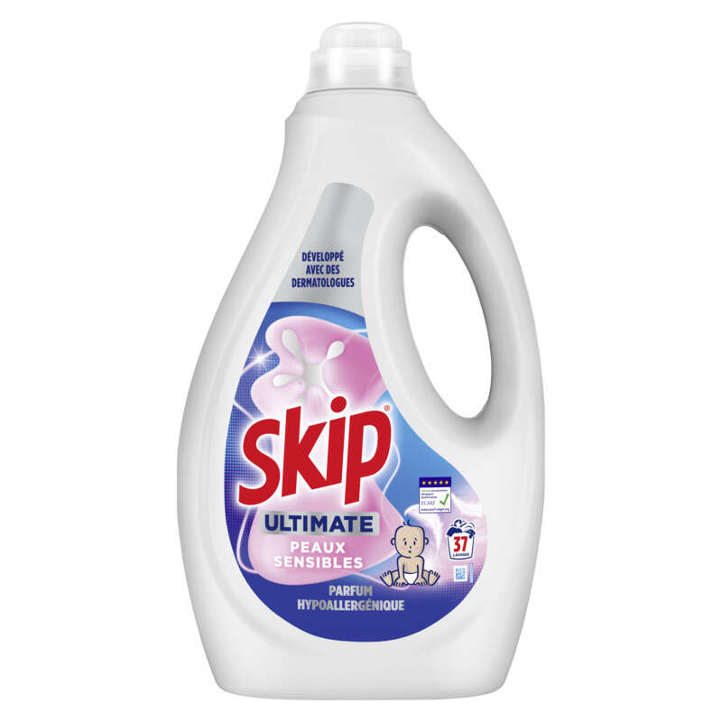 Skip Lessive Liquide Peaux Sensibles *37 Lavages 1,55L