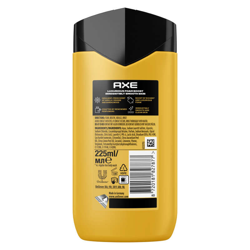Axe Gel Douche Homme Black Vanilla Collection Ultime 225ml