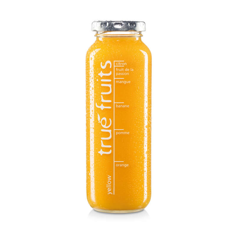 True Fruits Smoothie Yellow Fruit De La Passion Mangue Banane Pomme Orange 25cl