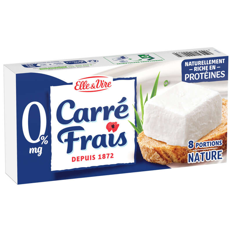 Elle & Vire Carré Frais Nature 0% 8 Portions x25g