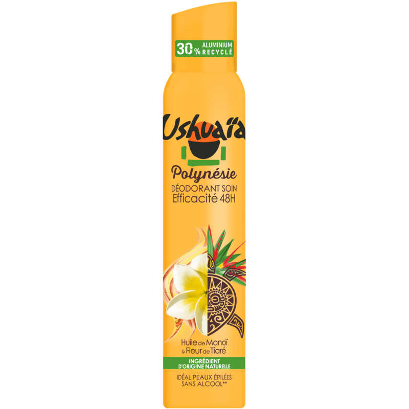 Ushuaia Polynésie Déodorant soin efficacité 48h 200ml