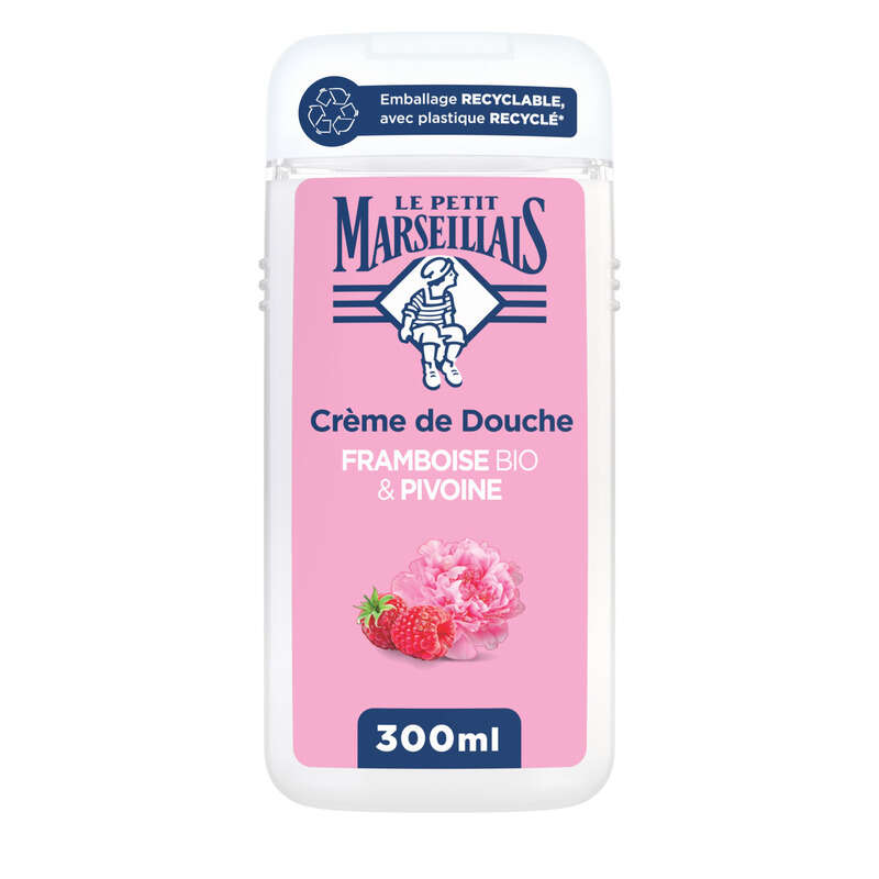 Le Petit Marseillais Crème de Douche Extra douce framboise Bio & pivoine 300ml