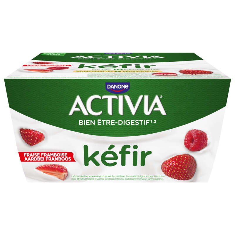 Danone Activia Kéfir fraise framboise 4x125g