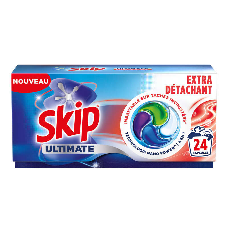 Skip Ultimate 4en1 extra détachant x24 Doses