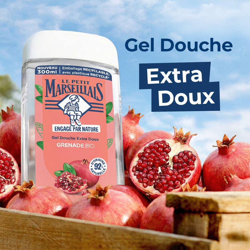 Le Petit Marseillais Gel Douche Extra Doux Grenade Bio 300ml