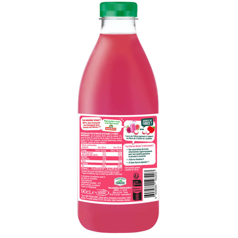 Andros Jus La Vie en Rose 90cl
