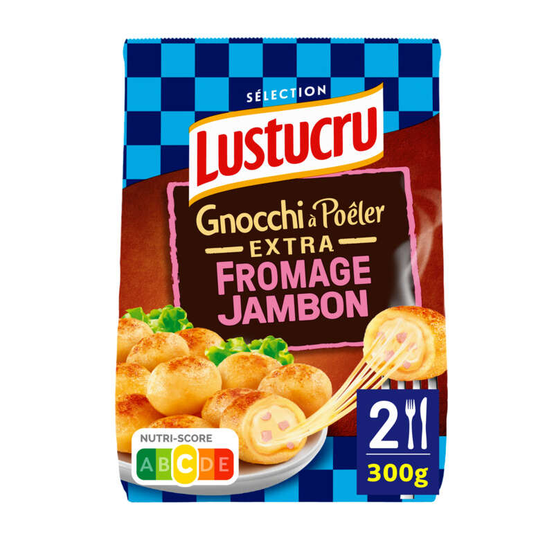 Lustucru Gnocchi à Poêler Jambon Fromages 300g
