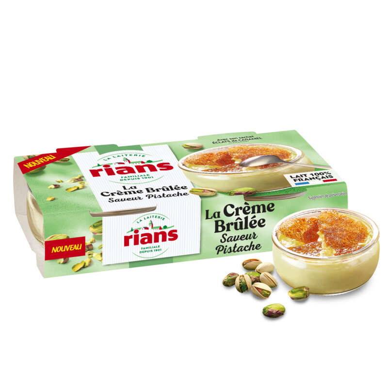 Rians Crème Brulée à la pistache 2x100g
