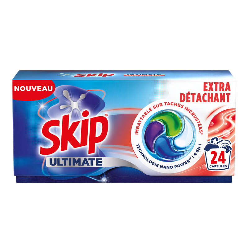 Skip Ultimate 4en1 extra détachant x24 Doses