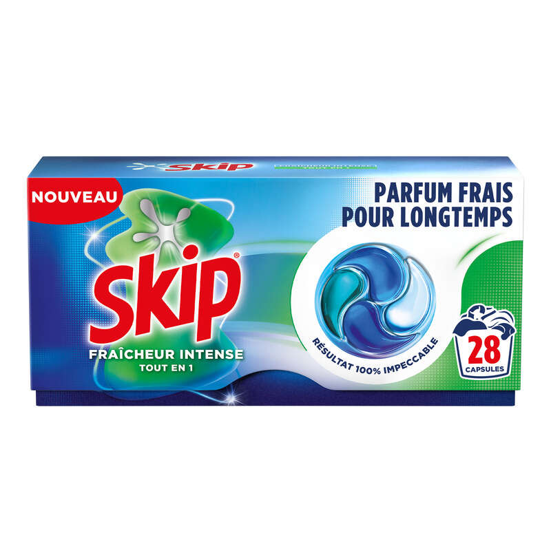Skip Lessive Fraîcheur intense Capsules Tout en 1 x28