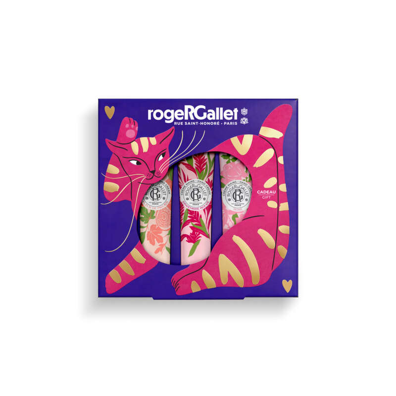 Roger & Gallet Coffret 3 Crèmes Mains Bienfaisantes 30ml – Fleur De Figuier, Gingembre Rouge, Rose