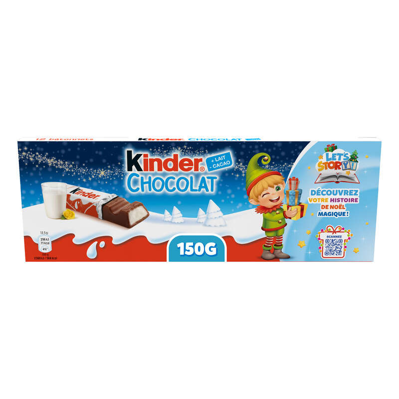Kinder Chocolat x12 barres 150g