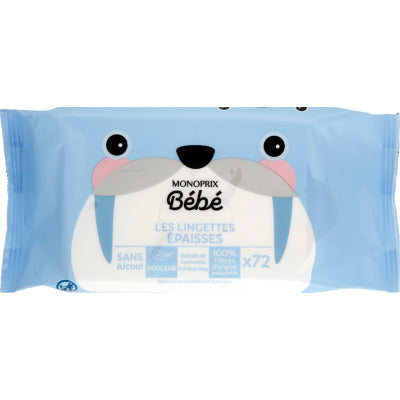 Monoprix Bébé Lingettes épaisses x72