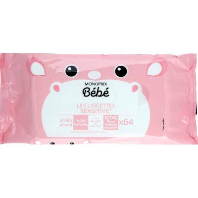 Monoprix Bébé Lingettes sensitive x64