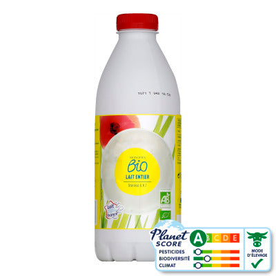 Monoprix Bio Lait entier stérilisé UHT bio 1l