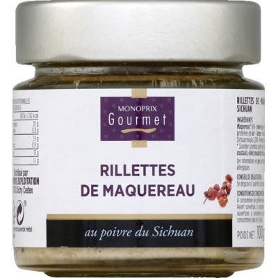 Monoprix Gourmet Rillettes de Maquereau au Poivre Du Sichuan 100g