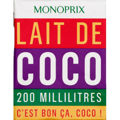 Monoprix Lait de coco 200ml