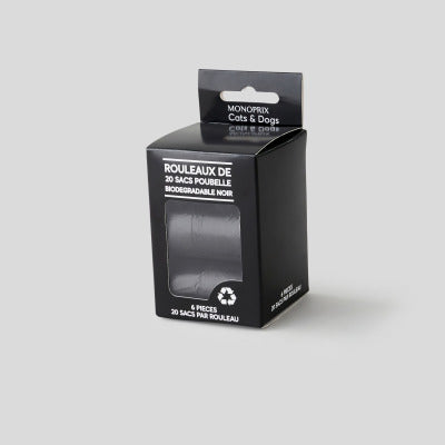 Monoprix Sac Poubelle N00 Noir 6x20